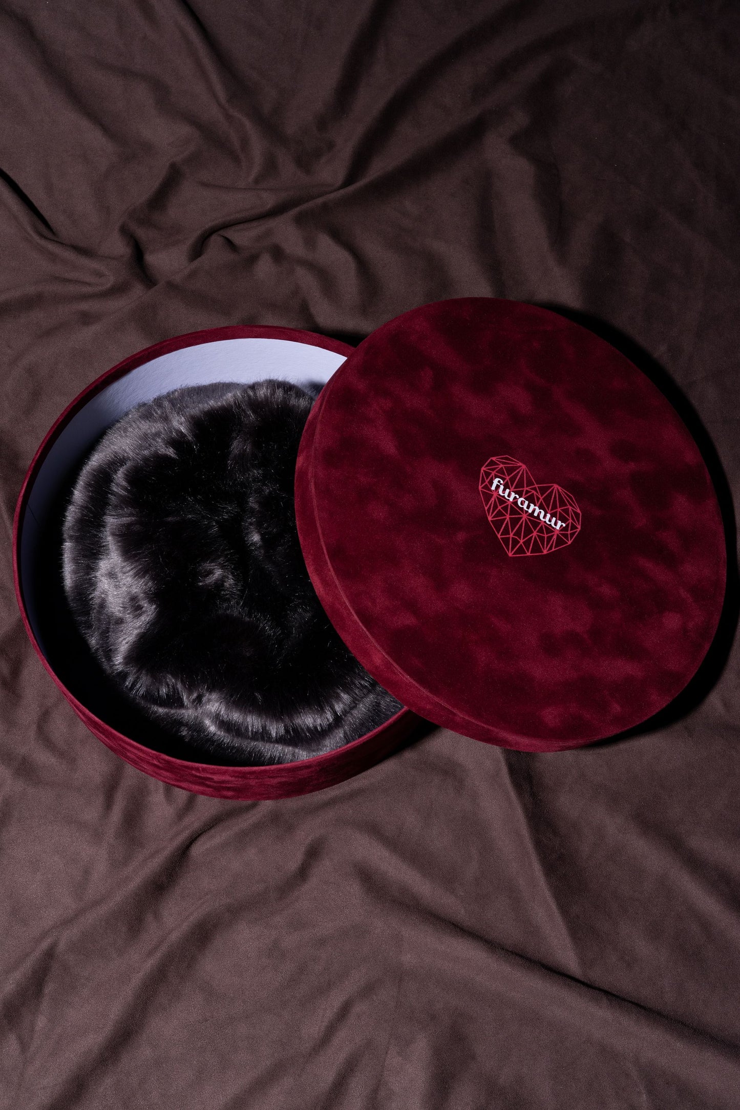 Faux fur women's bucket hat - Sable Graphite