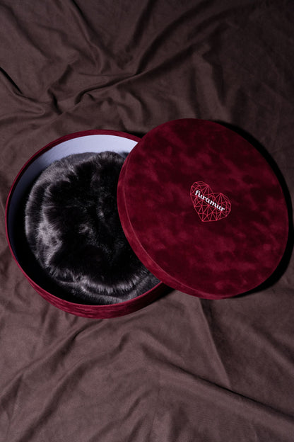 Faux fur women's bucket hat - Sable Graphite