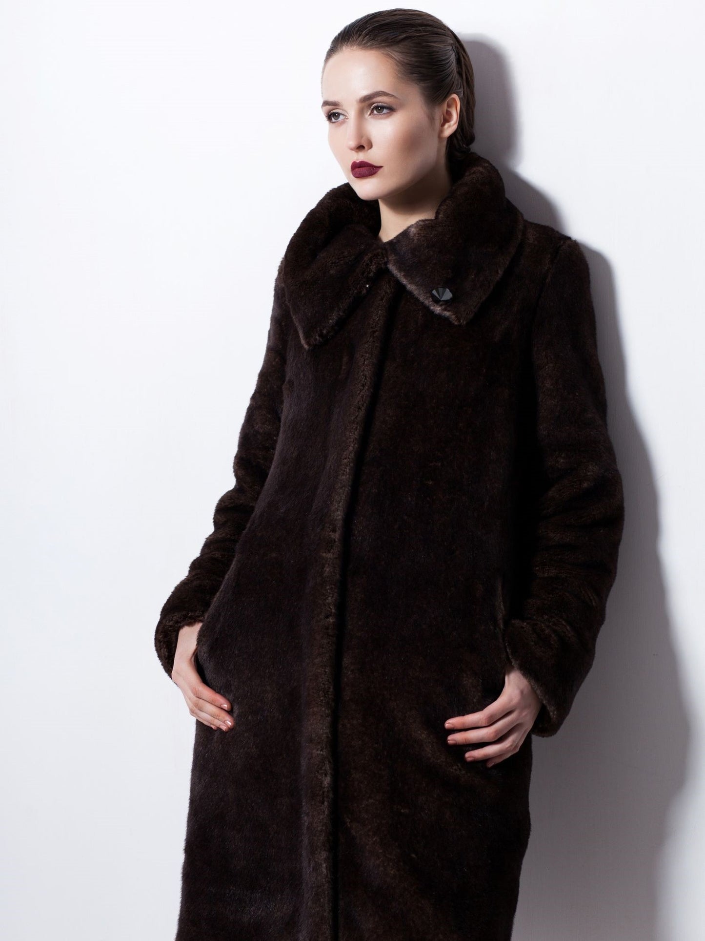 Faux fur women's coat